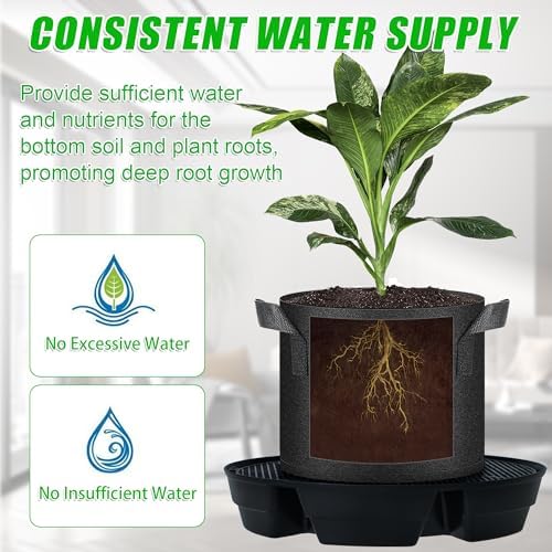 Self-Watering Fabric Pot Base for Indoor Plants, Auto Watering Saucers - Image 4