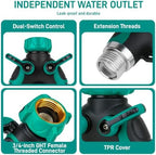 2 Way Hose Splitter for Garden Hose, Dual Outlet Water Hose Connector 3/4 Inch GHT - Image 4