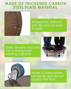 PACETAP 2Pack 15.7'' Large Plant Stand with Lockable Wheels, Heavy-Duty Plant Caddy with Casters for Indoor and Outdoor, Round Rolling Plant Stands Garden Pot Mover to Carry Potted Flower Pot - Image 3