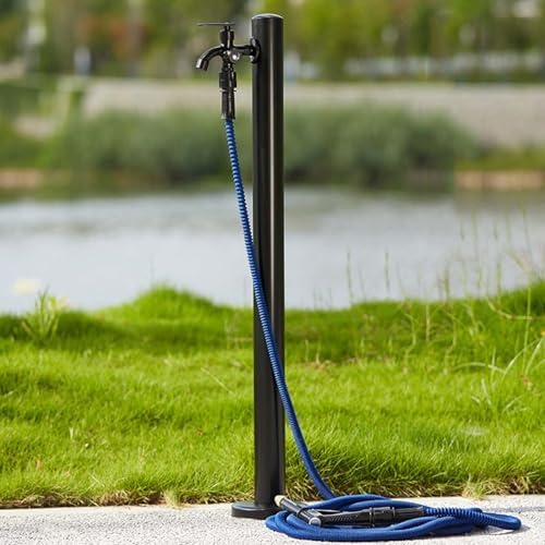 Outdoor Stainless Steel Garden Water Column - Freestanding Hose Stand with Faucet, Decorative Fountain & Water Dispenser for Irrigation and Washing, Durable & Stylish by Unknown