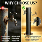 Yard Antifreeze Cracking Floor-Standing Water Spigot,Stainless Steel Vertical Water Hydrant,with Hose Holder,Freestanding Garden Waters Column for Car Watering - Image 4