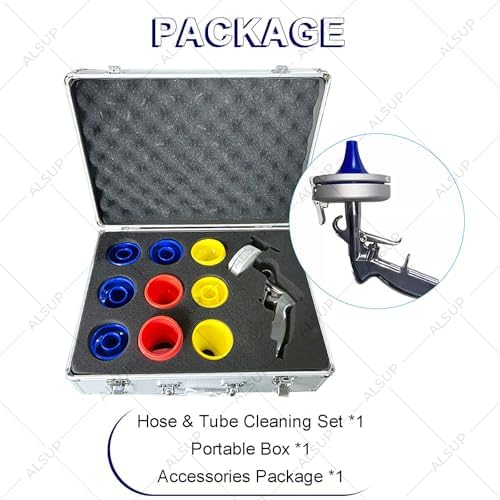 Pneumatic Hydraulic Hose Cleaning Set - 9 Nozzles, Sponge Ball & Storage Box, 0.23-2in Air Powered Pipe Cleaner for Industrial Soft & Hard Pipes - Image 7