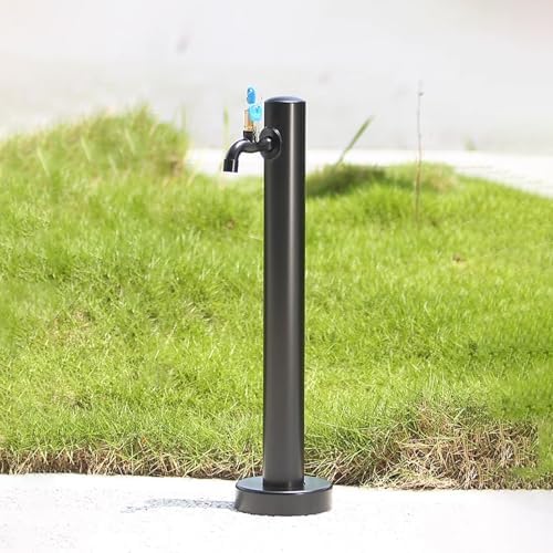 Floor Mounted Faucet Outdoor Water Pipe Vertical Fountain Irrigation Column,Stainless Steel Freestanding Garden Faucet - Outdoor Antifreeze Water Column for Efficient Irrigation & Watering - by Unknown