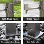 Stainless Steel Vertical Garden Water Column & Outdoor Faucet Stand, Freestanding Hose Holder & Decorative Water Feature for Outdoor Spaces, Durable & Stylish Garden Accessory - Image 7