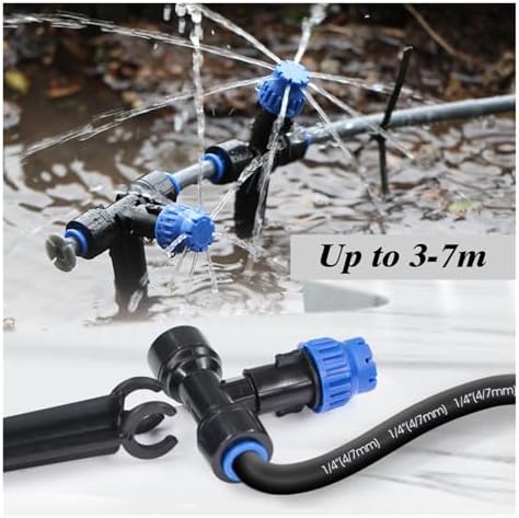 10/20/50PCS 8-Hole Adjustable Micro Sprinkler With Stake 180° Bendable 1/4" Drip Irrigation Nozzle(50pcs) - Image 2