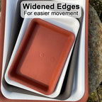 Durable Rectangular Resin Potted Plant Trays, Planter Water Tray - Image 7