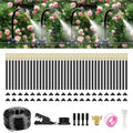 100FT Drip Irrigation System for Garden – Automatic Watering Kit with Solid Brass Metal Connectors, 360° Bendable Tubing &40 Adjustable Nozzles for Greenhouse, Lawn, Yard & Plants by HEKIWAY