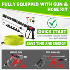M MINGLE Pressure Washer Hose and Gun Kit, 25FT Power Wash Hose with 5 Tips - Image 2