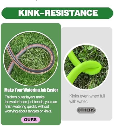 Garden Hose 75 ft 5/8,Rubber Water Hose Heavy Duty - Image 3