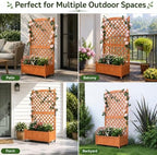 Trellis Raised Garden Bed with Wheels Trellis for Climbing Plants Outdoor - Image 7