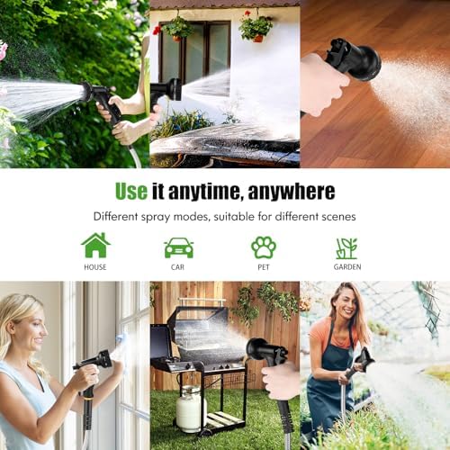 Rcfunkid Garden Hose 125FT No-Kink Metal Hose With 10 Function Nozzle Tough - Image 5