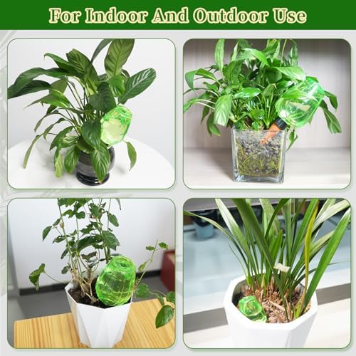 6pcs Plant Self Watering Globes, Plastic Water Bulbs Top Fill, 12.3 oz Plant Watering Devices System Slow Release Terracotta, Water Spikes Stakes for Indoor (Green-6pack) - Image 6