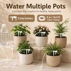 Automatic Plant Drip Irrigation Kit, 5 m / 16.4 ft Clear Tubing Self Watering System with 5 Adjustable Drip Emitters, Filter and Stakes for Indoor Potted Plants, Flowers and Balcony Garden - Image 5