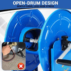 PWACCS Manual Pressure Washer Hose Reel 100FTx3/8", 200FTx1/4", 4 Adapters - Image 3