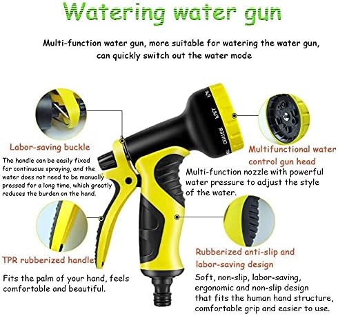 Garden Spray Nozzle High Pressure 1/2" Water Pipe Expandable Garden Hose Spray Guns Garden Hose (10M-100M Water Pipe Set) (Color : 15m Water Pipe Set) - Image 5
