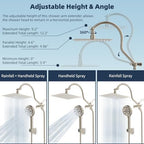 Hibbent All Metal cUPC Certified High Pressure Rainfall 8'' Shower Head - Image 6
