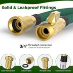 Garden Hose 100 ft, 2026 Upgraded Kink Free Flexible Water Hose 100ft With 10 Pattern Spray Nozzle, Leak-Proof, Portable, Ultra Lightweight & Durable Garden Hose for Yard, Lawn, Outdoor (DarkGreen) - Image 4