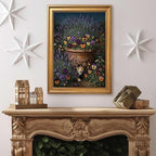 Gold Vintage Framed Antique Books Wall Art, Still Life Painting Print - Image 4