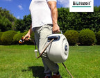 Blütezeit Retractable Garden Hose Reel, 1/2'' x 100ft Hose Reel Wall-Mount with 10-Function Spray Nozzle, Any Length Lock | 180° Swivel | Automatic Slow Rewind | Heavy Duty - Image 6