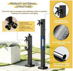 Black Matte Outdoor Water Column Garden Water Tap - 304 Stainless-Steel Freeze Proof Faucet Post Hose Stand for Irrigation Washing, Patio Yard Hydrant(Style 1,Height: 95cm/37.4in) - Image 3