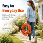 Garden Hose 100ft Non-Expanding, Burst-Proof Flexible Water Hose with Thickened TPE Core & Round Braided Polyester, Kink-Free & Lightweight for Yard and Camper. - Image 5