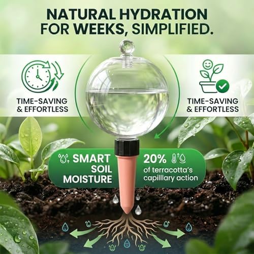 4 Pack 26 oz Extra Large Plant Self Watering Globes to 2 Weeks Watering - Image 7