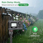 Water Timer, Digital Irrigation Controller System with Rain Delay/Manual Mode/Automatic, Programmable Hose Timers for Outdoor Garden Yard Lawn - Image 5
