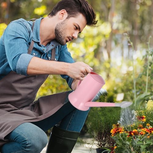Alasum 2pcs Gardening Watering Cans with Long Spout 2l Translucent Plastic Watering Pots for Indoor and Outdoor Irrigation Pink and Green Horticulture Tools for Plant Care - Image 4