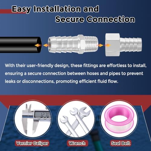 6pcs Stainless Steel Hose Barb Fittings 1-1/4"Barb to 1-1/4"NPT Male - Image 5