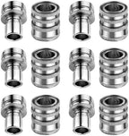 Stainless Steel Garden Hose Quick Connect Fittings Set – 6 Pack 3/4" GHT Universal Quick Release Adapters, Rustproof No-Leak Connectors with Spare O-Rings for Faucets & Sprinklers by Unknown