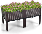 S AFSTAR Raised Garden Bed with Removable Legs & Brackets, 2 Pack Elevated Garden Planter Kits for Flowers Fruits Vegetables, Multiple Combination Planting Box Container for Garden Patio Balcony by Safstar