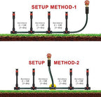 Eden 98063 Multi-Adjustable Flex Design Above Ground Irrigation Garden Sprinkler System,Sprinkler & Hose,DIY Plant Watering Set,(Pack of 4) - Image 5