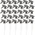 30 Pack Spray Bottle Nozzles, Heavy-Duty Stream Trigger Spray Nozzle Replacement Parts Adjustable Head Sprayer with Mist Stream Sprayer Fits 8oz /16oz Spray Bottles Round 28/400 Neck Bottles (Black) by River-CJ