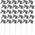 30 Pack Spray Bottle Nozzles, Heavy-Duty Stream Trigger Spray Nozzle Replacement Parts Adjustable Head Sprayer with Mist Stream Sprayer Fits 8oz /16oz Spray Bottles Round 28/400 Neck Bottles (Black) by River-CJ