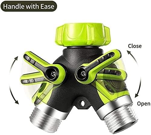 2 Way Y Valve Garden Hose Connector Splitter Adapter, Garden Hose Splitter with Valve, Garden Hose Y Valve Connectors (Color : Blue, Size : 10x8.8x4.8cm) - Image 6