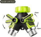 2 Way Y Valve Garden Hose Connector Splitter Adapter, Garden Hose Splitter with Valve, Garden Hose Y Valve Connectors (Color : Green, Size : 10x8.8x4.8cm) - Image 6