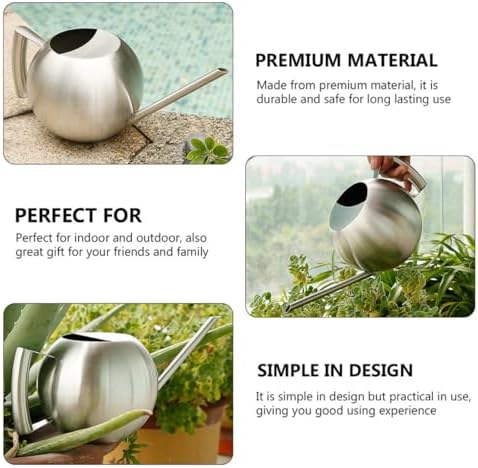 Stainless Steel Watering Can with Long Spout, 1l Indoor Gardening Kettle for Succulent Plants and Bonsai, Sturdy Bottle for Watering Flowers and Houseplants - Image 7
