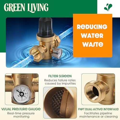 Upgraded 3/4" Water Pressure Regulator, For Residential or Commercial Use - Image 4