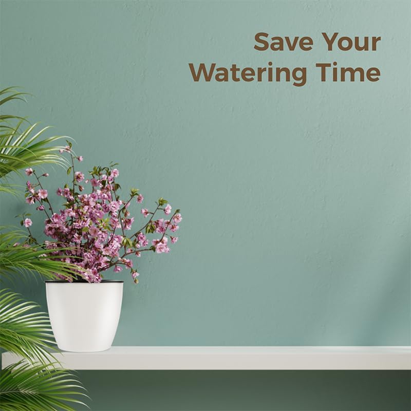3 Pcs Hanging Flower Pot Resin with Hooks, Self Watering Balcony Planter, for Railings, Fences or Walls, Resin and Stainless Steel, for Succulents, Hydroponics and More - Image 3