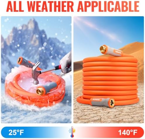 YAMATIC 100ft Garden Hose, 5/8in I.D. 360° Swivel Handle, Burst 600 PSI - Image 4