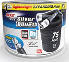 Pocket Hose Silver Bullet 75 ft Turbo Shot Nozzle Multiple Spray Patterns Expandable Garden Hose 3/4 in Solid Aluminum Fittings Lead-Free Lightweight and No-Kink - Image 2