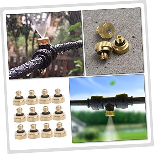 balacoo 48pcs Brass Misting Nozzle Low Pressure Atomizing Spray Nozzles for Cooling System Leak Design for Outdoor Misting Systems and Irrigation Applications - Image 3