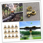 balacoo 48pcs Brass Misting Nozzle Low Pressure Atomizing Spray Nozzles for Cooling System Leak Design for Outdoor Misting Systems and Irrigation Applications - Image 3