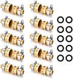 SIGURANTA Garden Hose Repair Connector with Clamps Hose End Repair Kit,5/8" Barb Garden Hose Fittings Male and Female brass garden hose ends (5/8"Barb-10 Set) by SIGURANTA