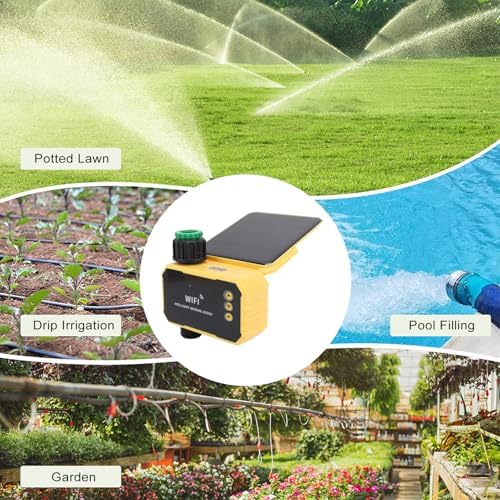 FTVOGUE Solar WiFi Sprinkler Timer Irrigation Controller Water Timer with Rain Sensor Type C Port for Gardens Balconies Rooftops - Image 7