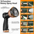 75FT Garden Hose w/10 Function Spray Nozzle, 2026 Ultra Lightweight Water Hoses, 3/4" Brass Connectors- Durable, Lightweight & Flexible Water Pipe for Outdoor & Gardening(Black Rose gold) - Image 7