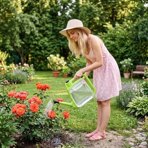 1.59 Gal Green Clear Plastic Foldable Watering Can - Image 7