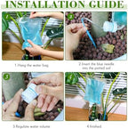 Norme 12 Pcs Plant Drip Irrigation Set 500 ml Drip Water Bag Plant Waterer with Support Rod Stakes Self Watering Spikes Automatic Watering System for Potted Indoor Outdoor - Image 3