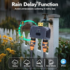 2 Zones WiFi Water Timer Brass Inlet and Outlet, Sprinkler Timer for Garden Hose, APP Remote Control WiFi Hose Timers with Gateway, Voice Control with Alexa, Rain Delay and Manual Mode for Watering - Image 5