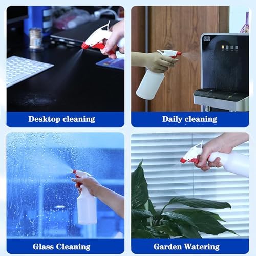 10 Packs 32oz Empty Spray Bottles Plastic Heavy Duty Refillable Spray Bottles with Adjustable Nozzle and Measurements for All Purpose Cleaning Solutions - Image 5